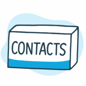 Insurance 2 contacts box illustration